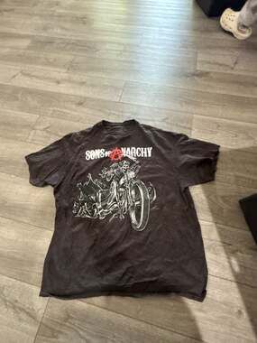 Sons of Anarchy Grim Reaper Motorcycle Graphic T-Shirt Mens Large Black FX Show